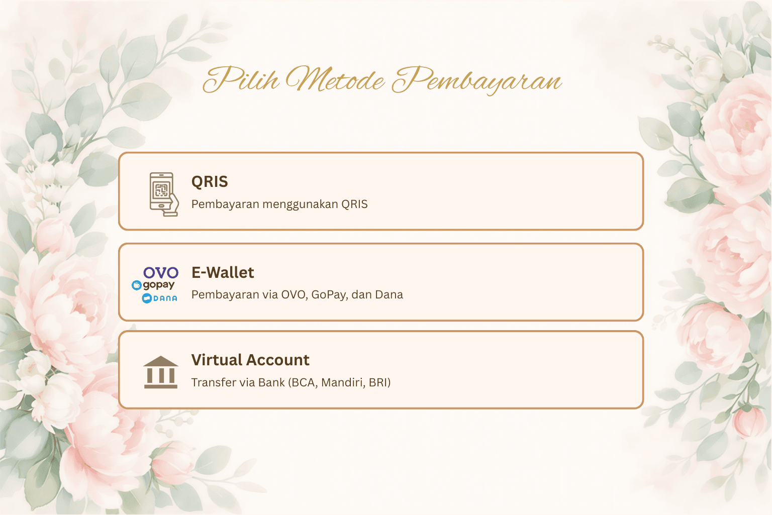 Pilih Metode Pembayaran